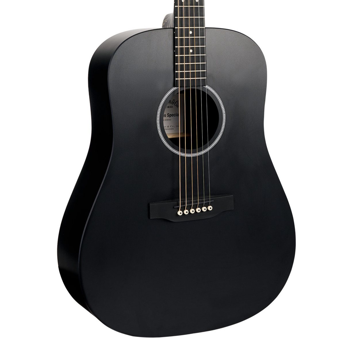 Martin D-X1 Acoustic Guitar, Black w/Gig Bag