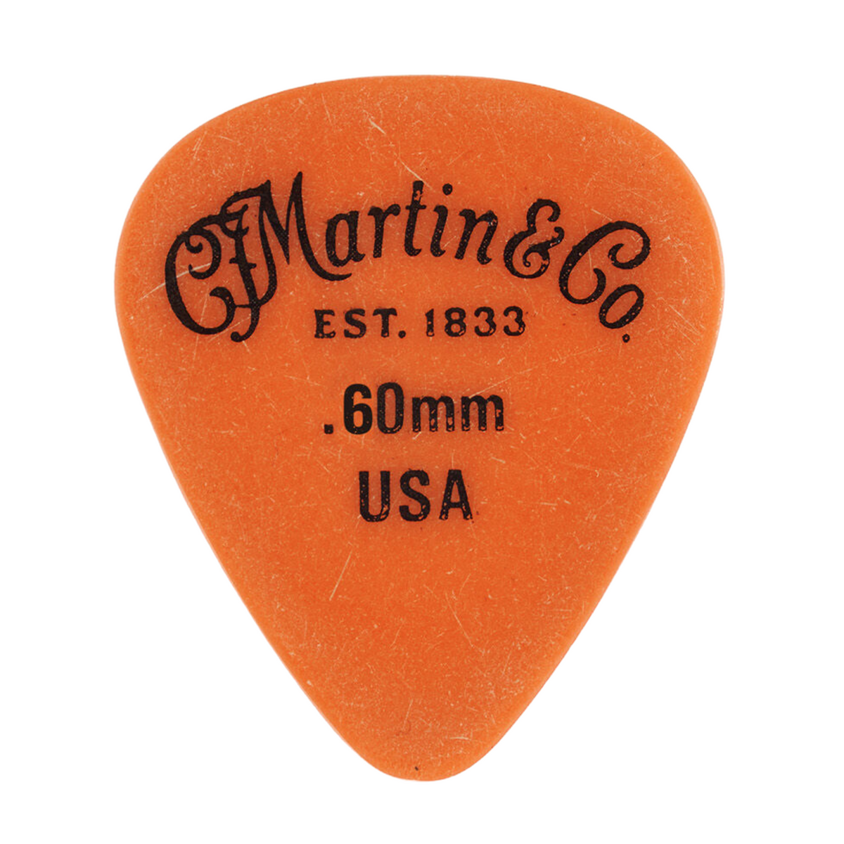 Martin .60mm Delrin Guitar Picks, Orange, 12-Pack