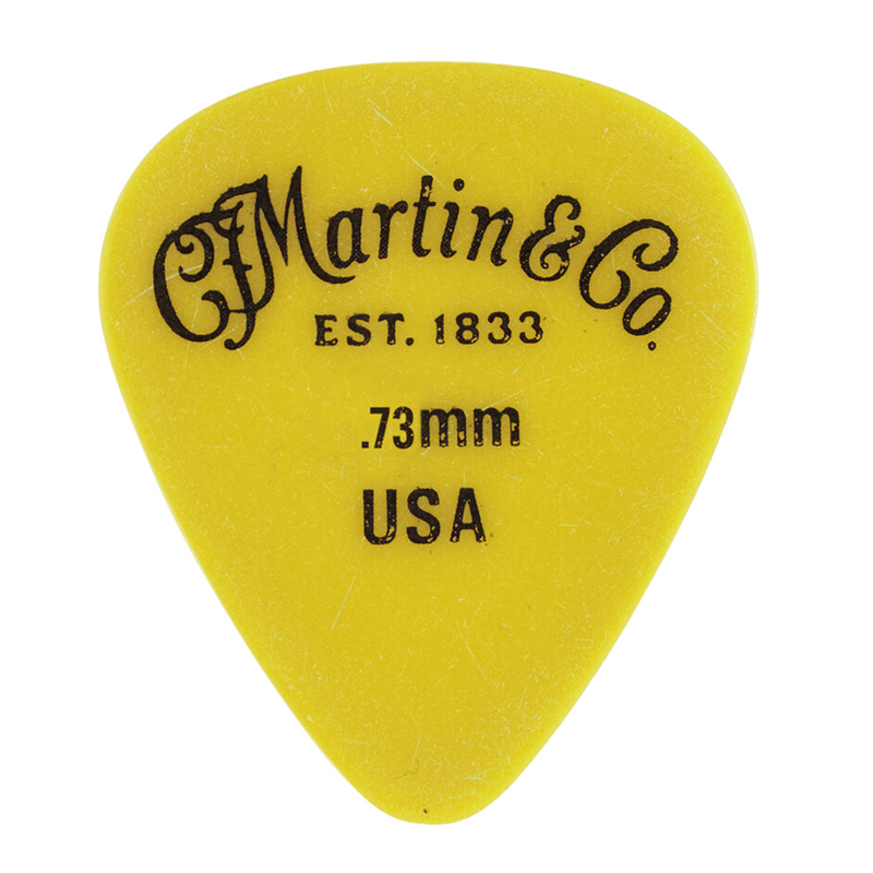 Martin .73mm Delrin Picks, Yellow, 12-Pack