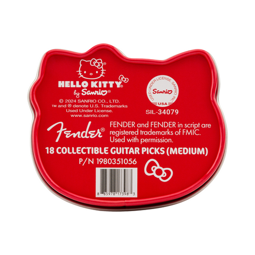Fender x Hello Kitty Pick Tin, 18 Pack