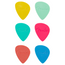 Fender Offset Picks, Multi-Colored, Pack of 6