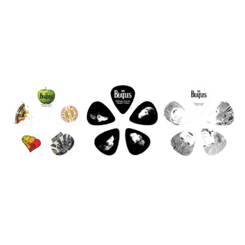 D'Addario The Beatles Guitar Pick Tin, Medium Gauge, 15 Pack, Sgt. Peppers