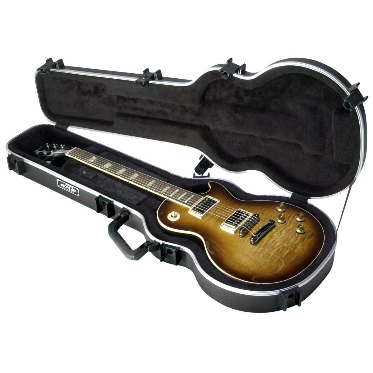 SKB Hardshell Case for Les Paul Style Guitars, TSA Latch Over-Molded Handle