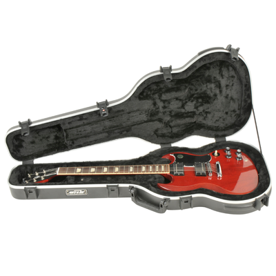 SKB Hardshell Case for Gibson SG Guitars, TSA Latch Over-Molded Handle