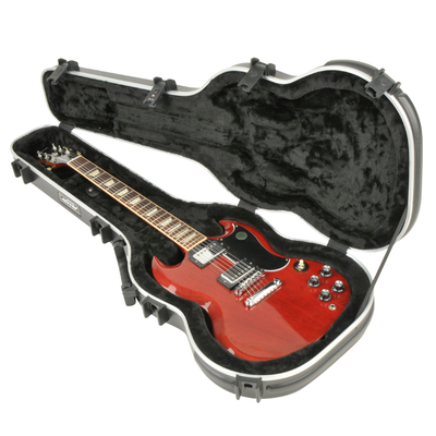 SKB Hardshell Case for Gibson SG Guitars, TSA Latch Over-Molded Handle