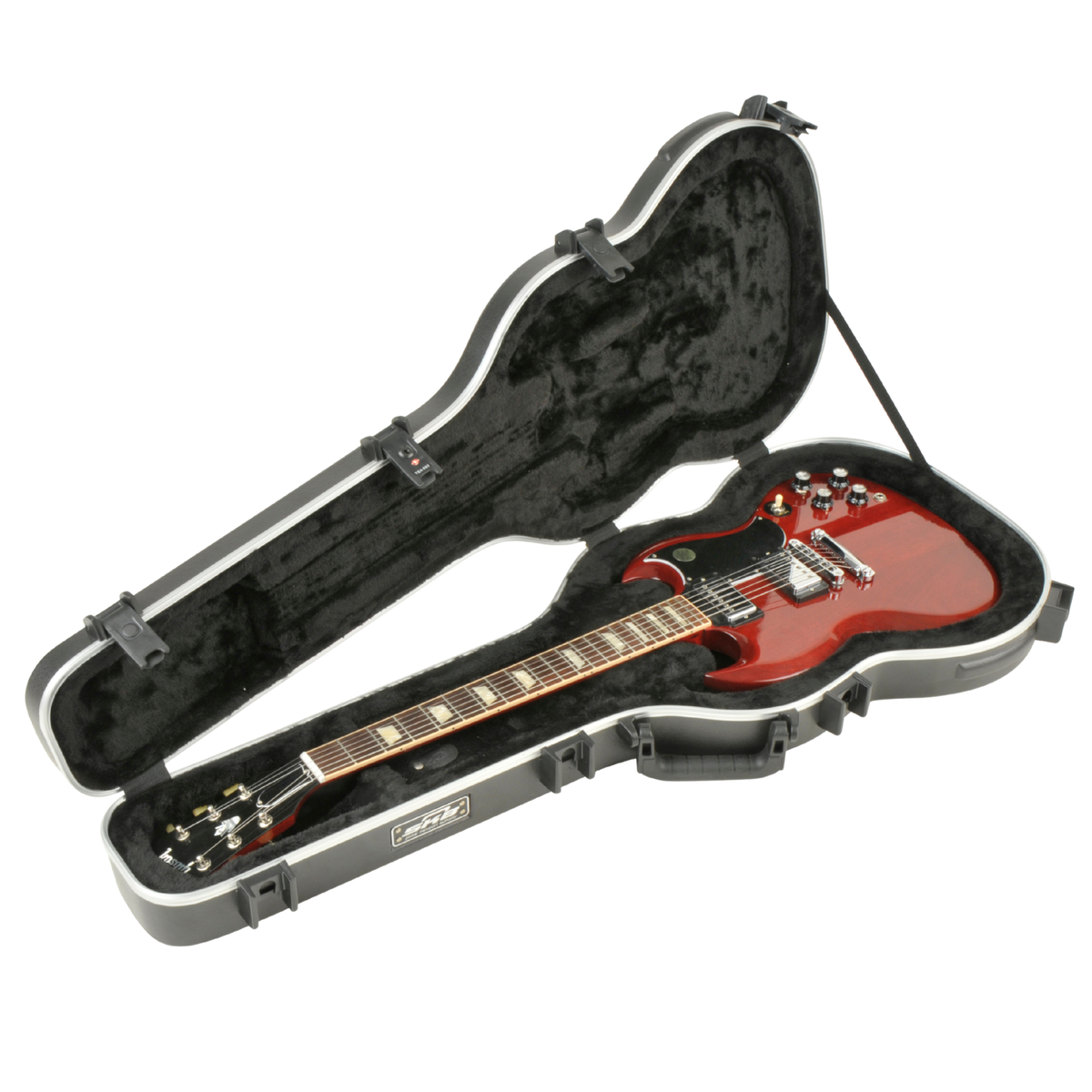 SKB Hardshell Case for Gibson SG Guitars, TSA Latch Over-Molded Handle