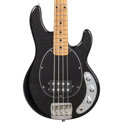 Music Man Short Scale StingRay Bass Guitar, Roasted Maple Fingerboard, Midnight Confetti