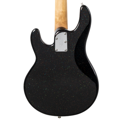 Music Man Short Scale StingRay Bass Guitar, Roasted Maple Fingerboard, Midnight Confetti