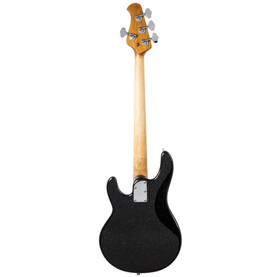 Music Man Short Scale StingRay Bass Guitar, Roasted Maple Fingerboard, Midnight Confetti