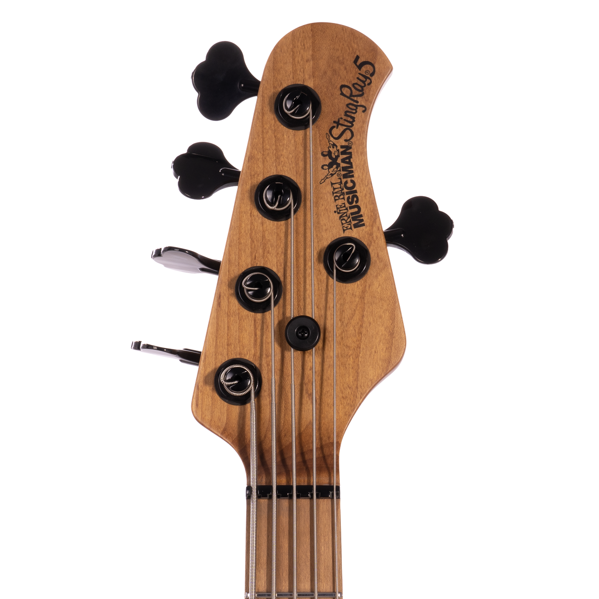 Music Man StingRay Special 5 Bass Guitar, Roasted Maple Neck, Black With Mono Bag