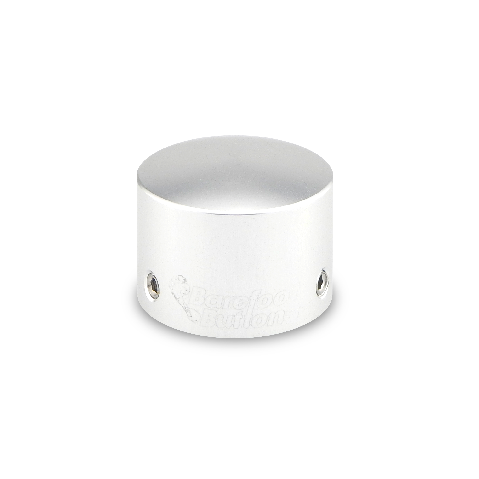Barefoot Buttons V1 Tallboy Big Bore Button, Silver