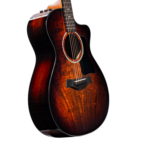 Taylor 222ce-K DLX Grand Concert Acoustic-Electric Guitar, Koa, Shaded Edgeburst, w/ Hardshell Case