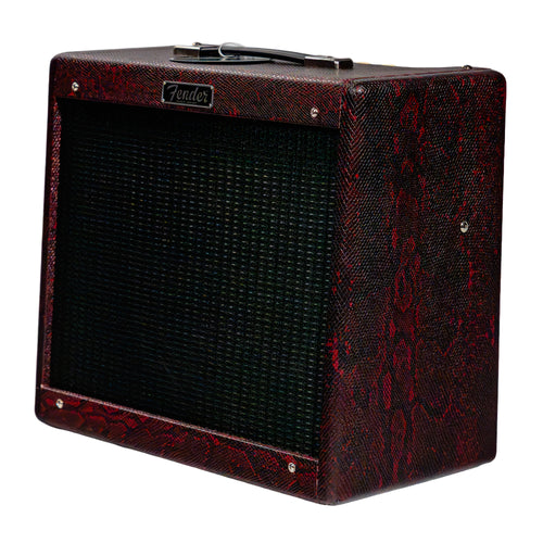 Fender FSR Blues Junior IV Combo Amplifier w/Eminence Texas Heat Speaker, Red Snakeskin