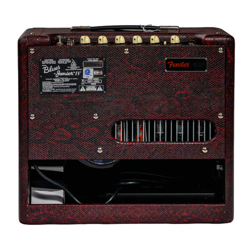Fender FSR Blues Junior IV Combo Amplifier w/Eminence Texas Heat Speaker, Red Snakeskin