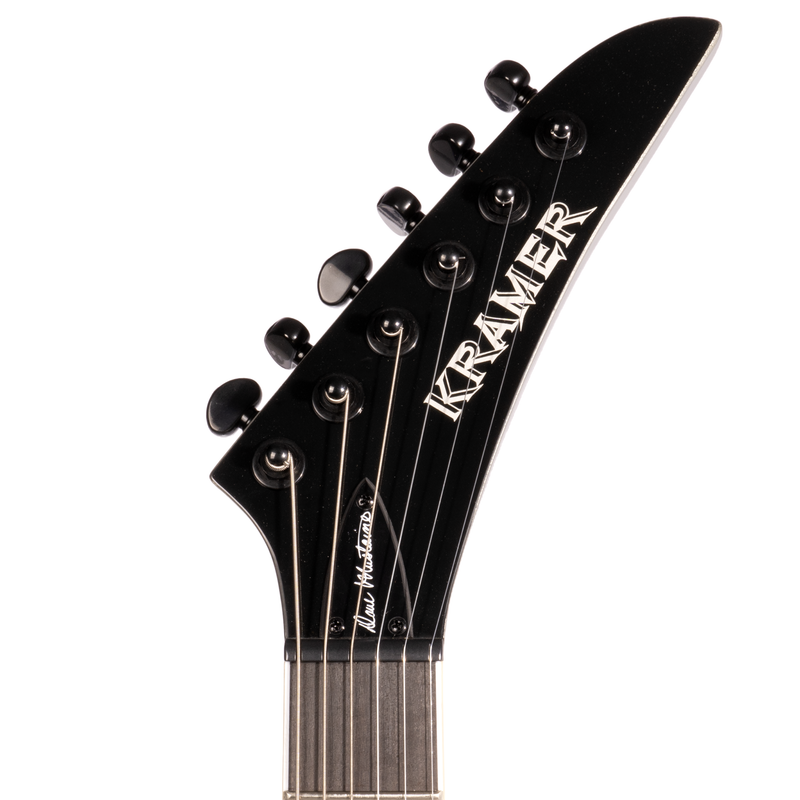 Kramer Dave Mustaine Vanguard Electric Guitar with Hard Case, Silver Metallic