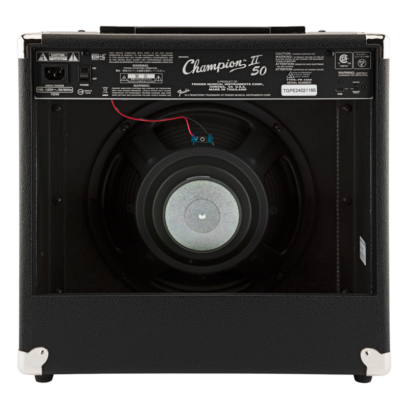 Fender Champion II 50 1 x 12" Guitar Combo Amplifier, 120V