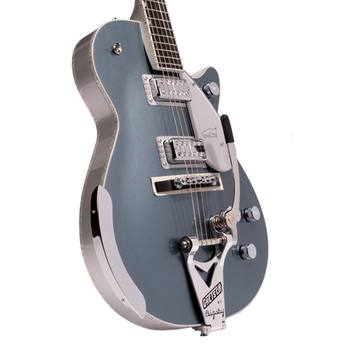 Gretsch G6134T-140 Limited Edition 140th Double Platinum Penguin Electric Guitar, Two-Tone Platinum/Pure Platinum