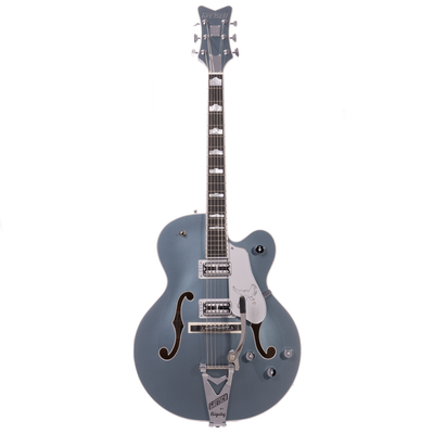 Gretsch G6136T Limited Edition 140th Double Platinum Falcon Electric Guitar, Ebony, Two-Tone Platinum/Pure Platinum