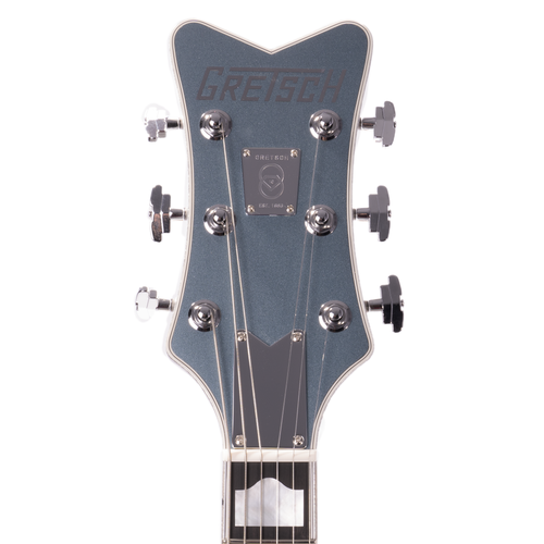 Gretsch G6136T Limited Edition 140th Double Platinum Falcon Electric Guitar, Ebony, Two-Tone Platinum/Pure Platinum