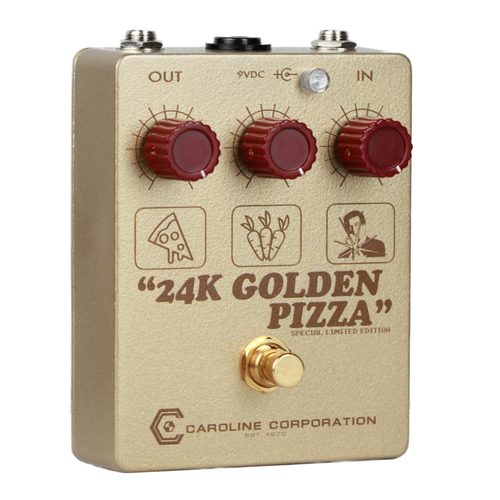 Caroline Guitar Company Limited Edition 24K Golden Pizza Fuzz Effect Pedal