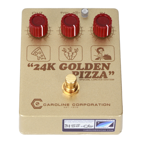Caroline Guitar Company Limited Edition 24K Golden Pizza Fuzz Effect Pedal