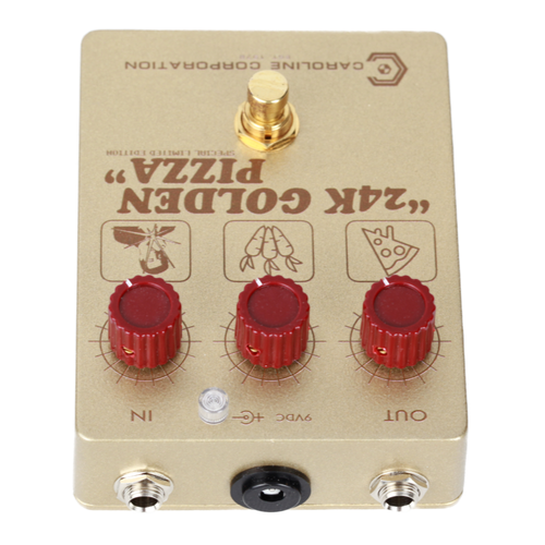 Caroline Guitar Company Limited Edition 24K Golden Pizza Fuzz Effect Pedal
