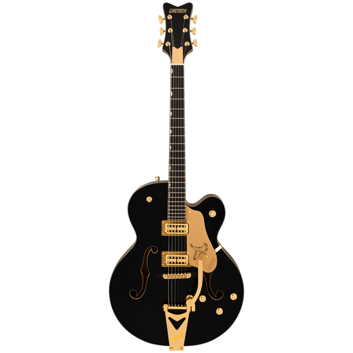Gretsch Synchromatic Falcon Hollow Body Single-Cut w/ Bigsby Electric Guitar, Black