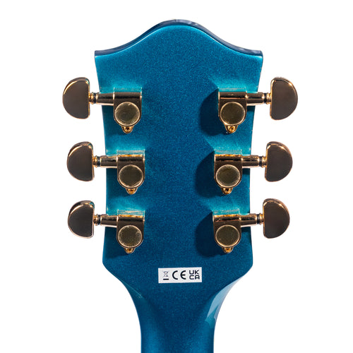 Gretsch G2655TG Streamliner Center Block Jr. Double-Cut w/ Bigsby LTD Electric Guitar, Riviera Blue