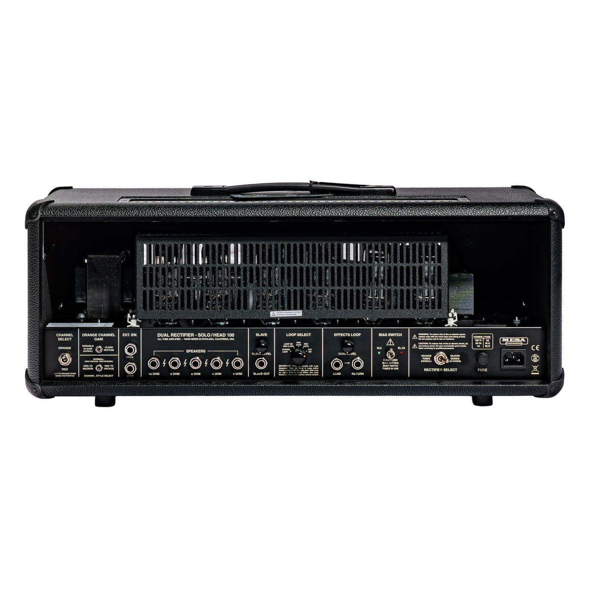 Mesa Boogie 90s Dual Rectifier Standard Guitar Amplifier Head, Black Bronco
