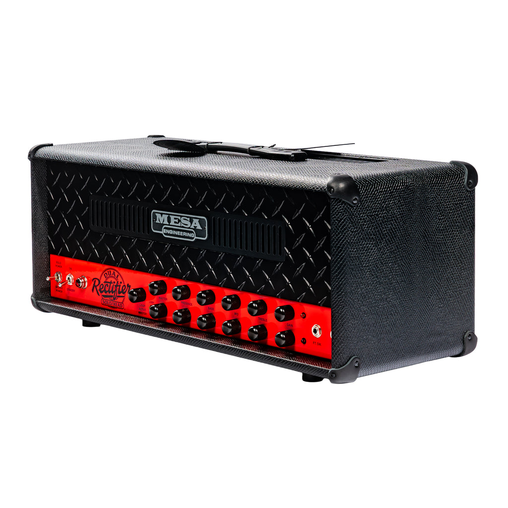 Dual Racktifier Mesa Boogie 90s Dual Rectifier Amplifier Head, Racing Red/Black Snake