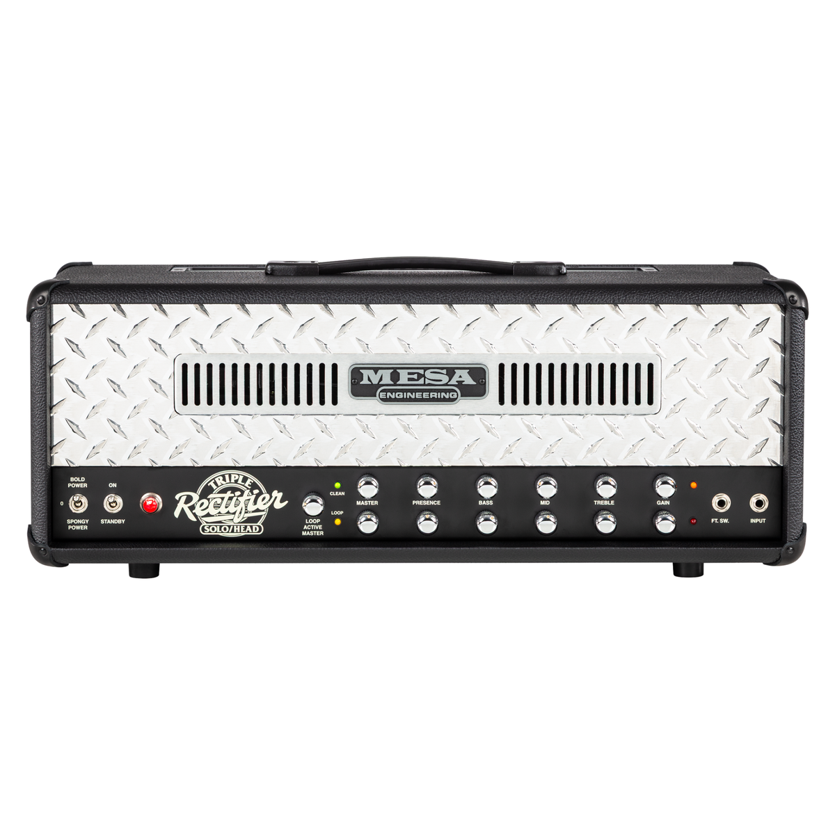 Mesa Boogie 90s Triple Rectifier Standard Guitar Amplifier Head, Black Bronco