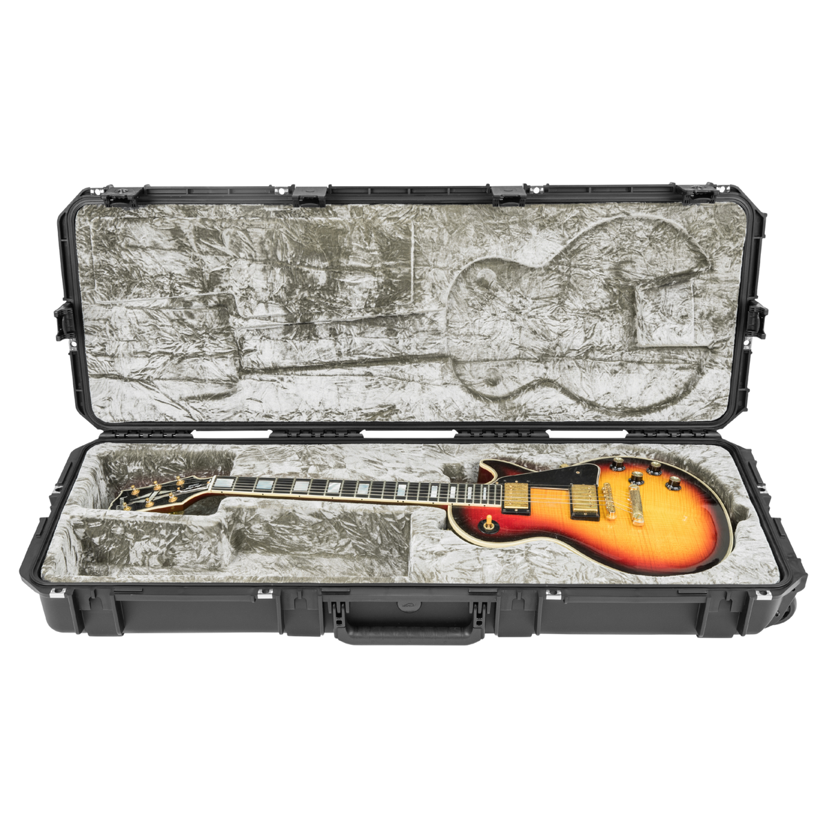SKB Hardshell Flight Case for Les Paul Style Guitars, TSA Latch Over-Molded Handle
