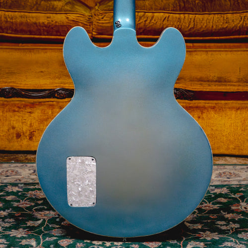 1966 Gibson EB-2D Bass Guitar, Sky Blue Burst Refin w/ HSC - Used