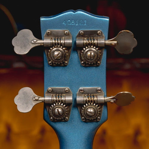 1966 Gibson EB-2D Bass Guitar, Sky Blue Burst Refin w/ HSC