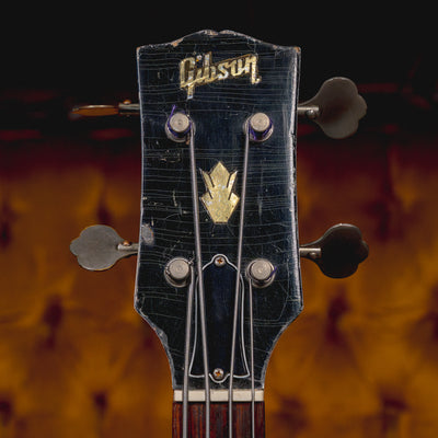 1966 Gibson EB-2D Bass Guitar, Sky Blue Burst Refin w/ HSC - Used