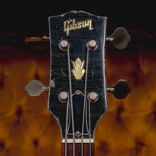 1966 Gibson EB-2D Bass Guitar, Sky Blue Burst Refin w/ HSC - Used