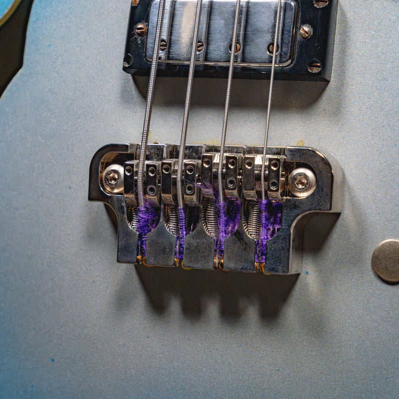 1966 Gibson EB-2D Bass Guitar, Sky Blue Burst Refin w/ HSC - Used