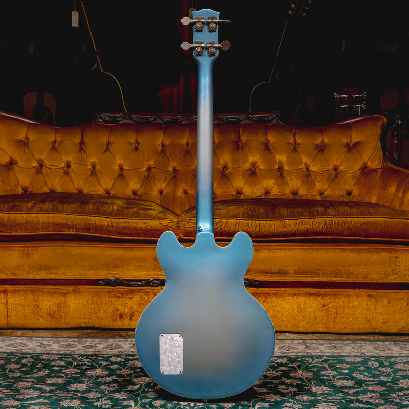 1966 Gibson EB-2D Bass Guitar, Sky Blue Burst Refin w/ HSC - Used
