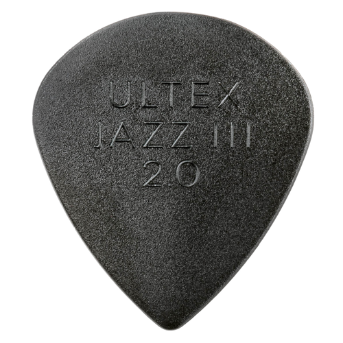 Dunlop Ultex Jazz III Pick 2mm, 6 Pack, Black