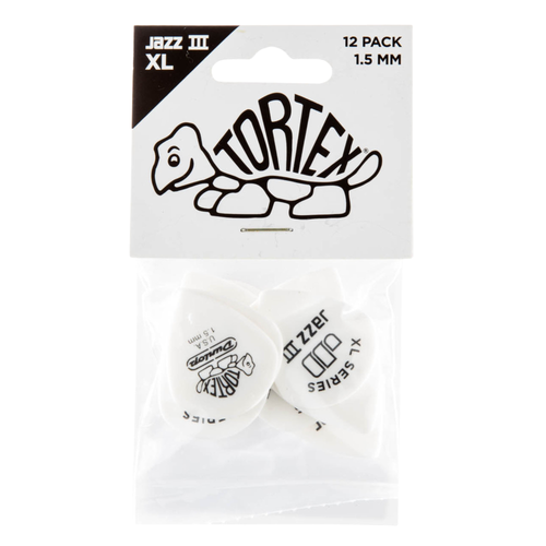 Dunlop Tortex Jazz III XL Pick 1.50mm, 12 Pack