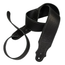 Franklin Strap 2" Purist Glove Leather Guitar Strap, Black w/ Silver Stitching
