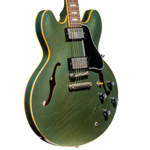 Gibson Custom Shop 1964 ES-335 Semi-Hollow Electric Guitar, Light Aged Pelham Blue Sparkle