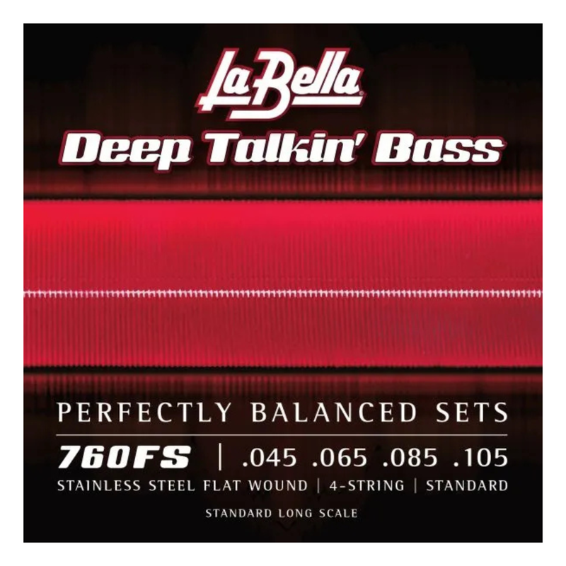 La Bella 45-105 Deep Talkin' Bass Stainless Steel Flat Wound, Long Scale