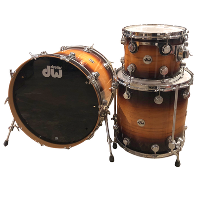 DW Collectors Series 3-Piece Maple Exotic Shell Pack Drum Kit, Fullerton Burst