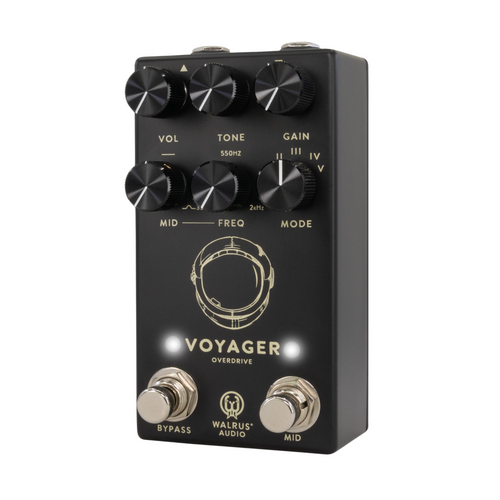 Walrus Audio Voyager Pre-Amp/Overdrive MKII Effect Pedal, Black