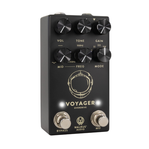 Walrus Audio Voyager Pre-Amp/Overdrive MKII Effect Pedal, Black