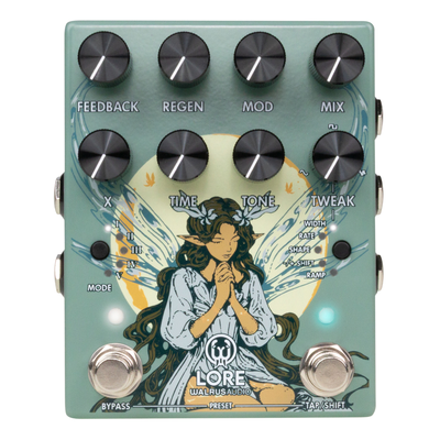 Walrus Audio Lore Reverse Soundscape Generator MKII Reverb Effect Pedal, Green