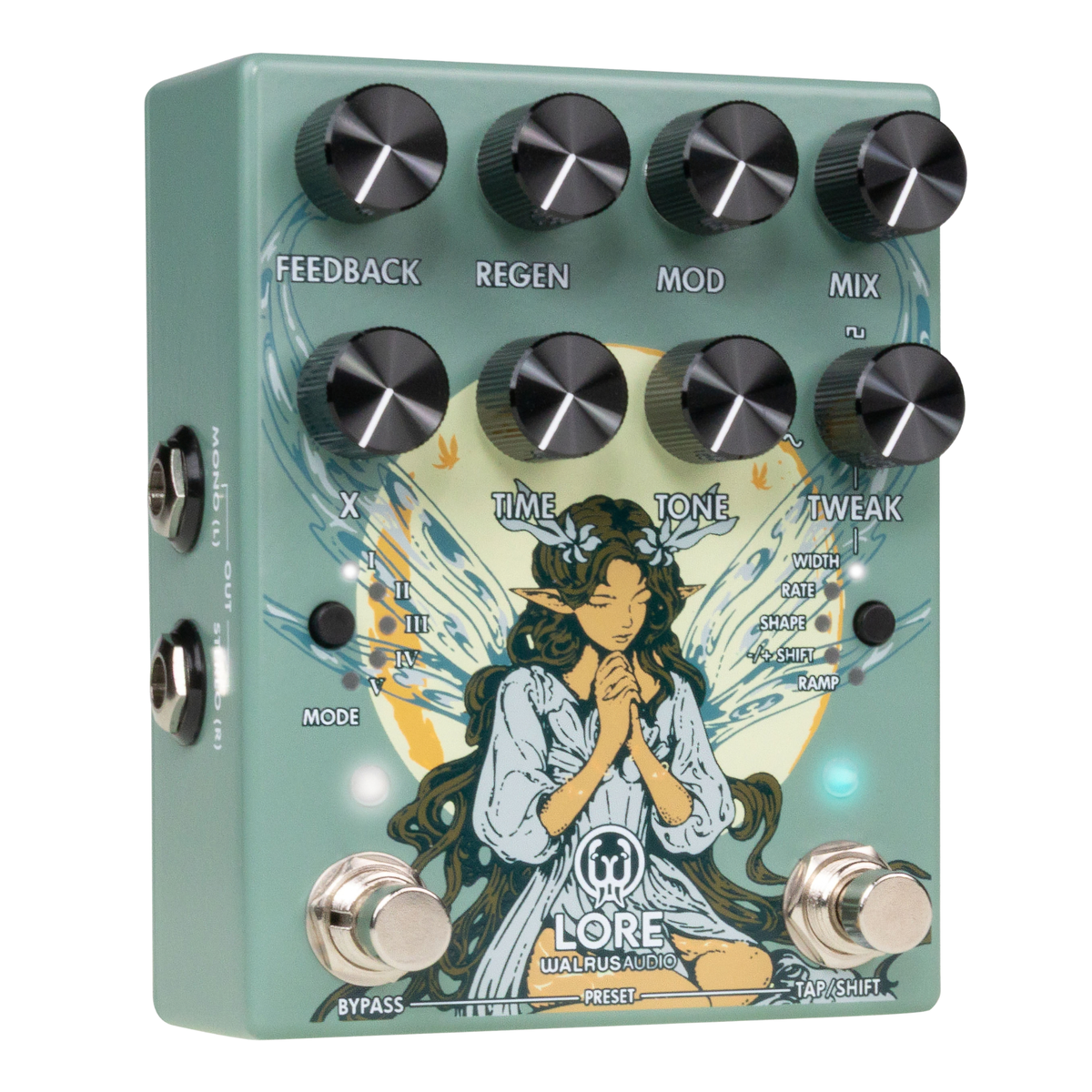 Walrus Audio Lore Reverse Soundscape Generator MKII Reverb Effect Pedal, Green