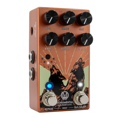 Walrus Audio Monumental Stereo Harmonic Tap Tremolo Effect Pedal, Orange