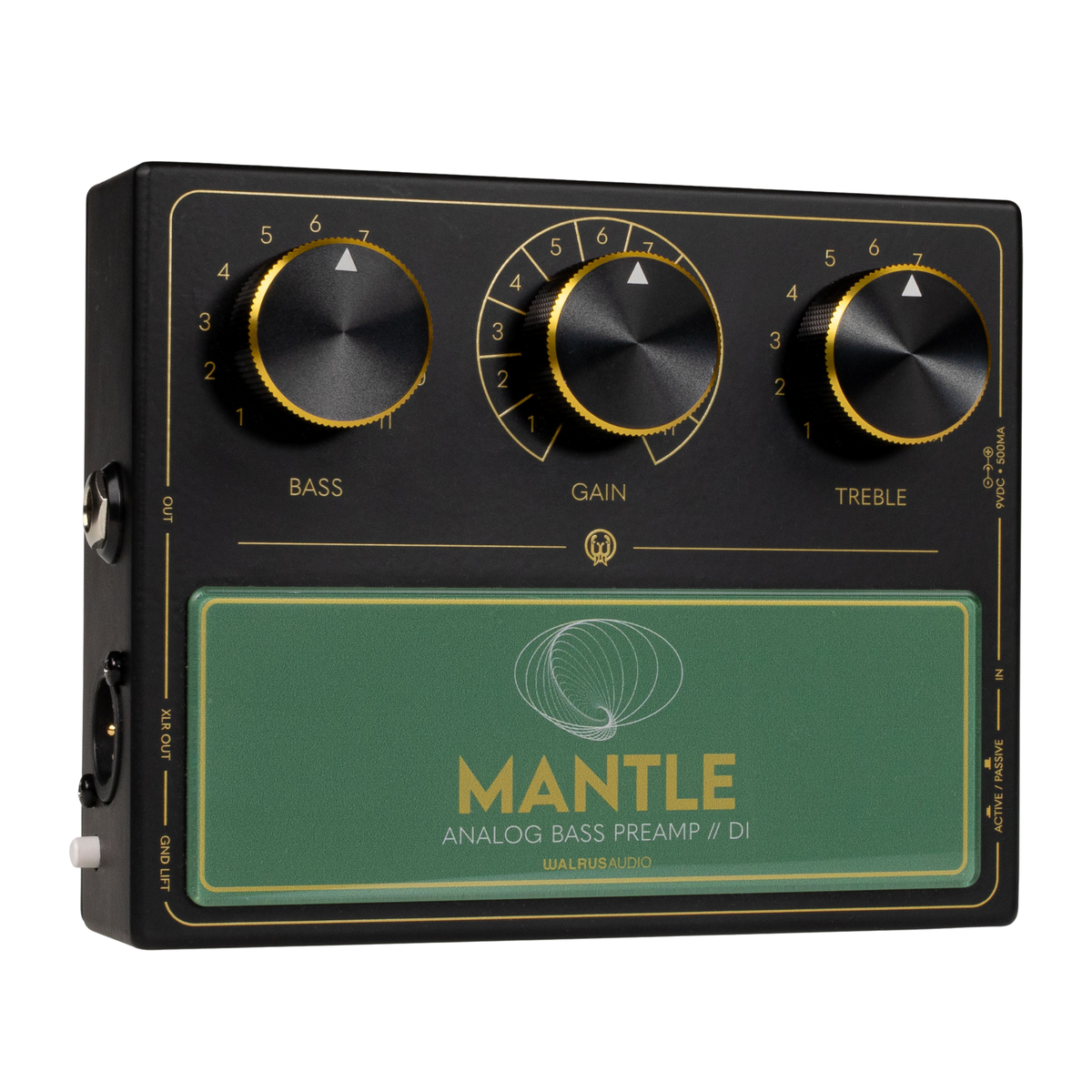 Walrus Audio Mantle Analog Bass Preamp/DI, Black